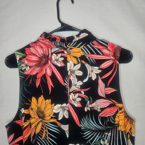 RACHEL Rachel Roy Tropical Print Sleeveless Sheath Dress NWT Sz 14W PTP 21" - Picture 7 of 13